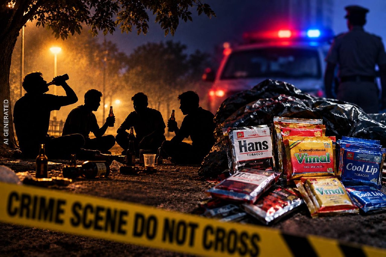 22.5 kg of Banned Tobacco Products Seized in Coimbatore; Four Booked for Public Drinking
